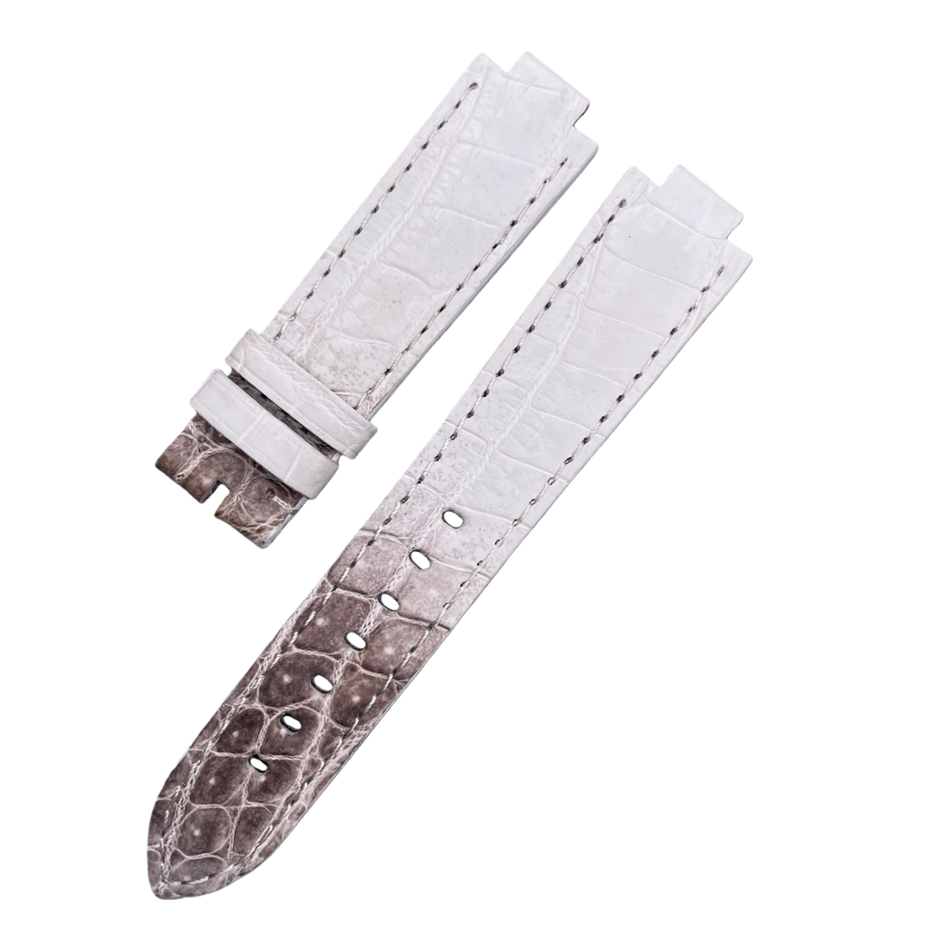 Fits LV Smart Watch ALLIGATOR Handmade Custom Genuine Leather Quick-Release Watch Strap