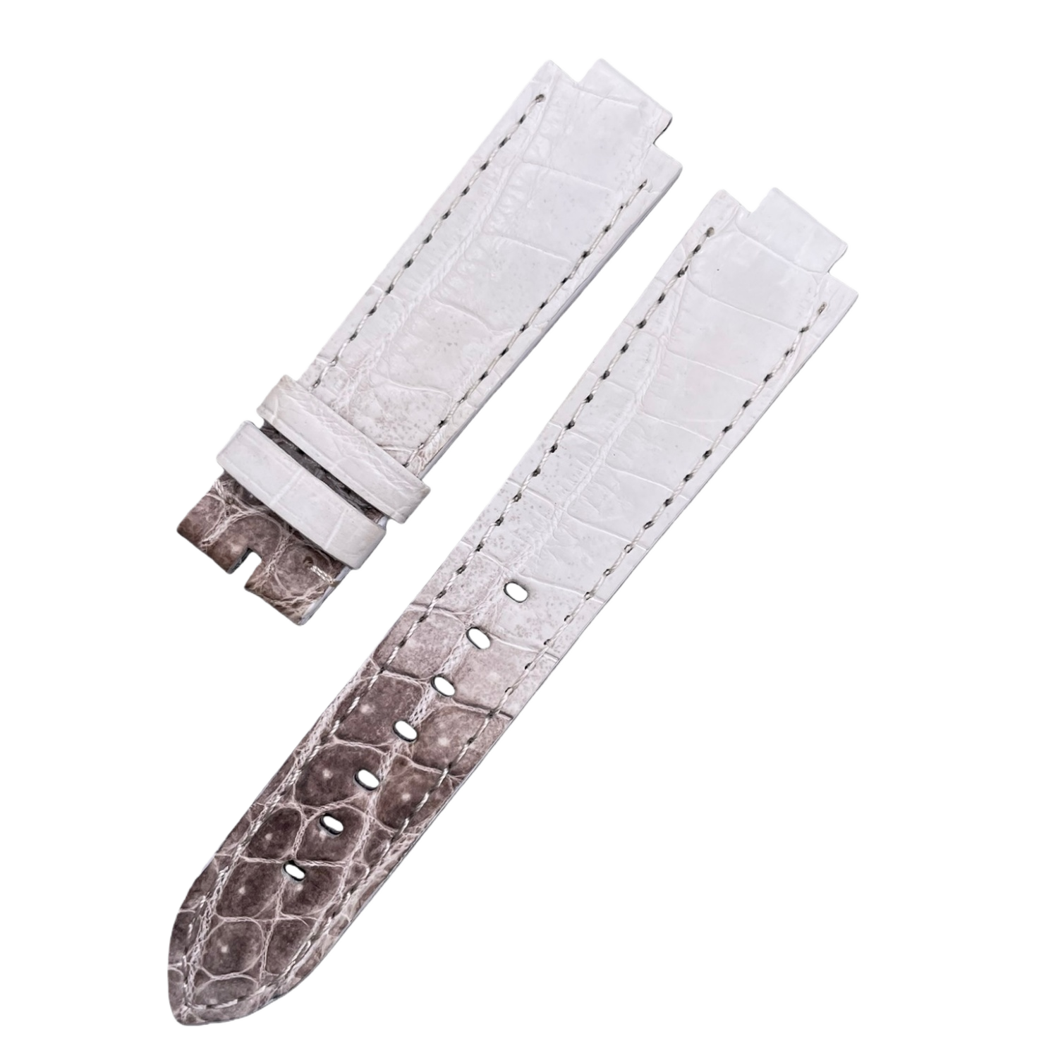Fits LV Smart Watch ALLIGATOR Handmade Custom Genuine Leather Quick-Release Watch Strap