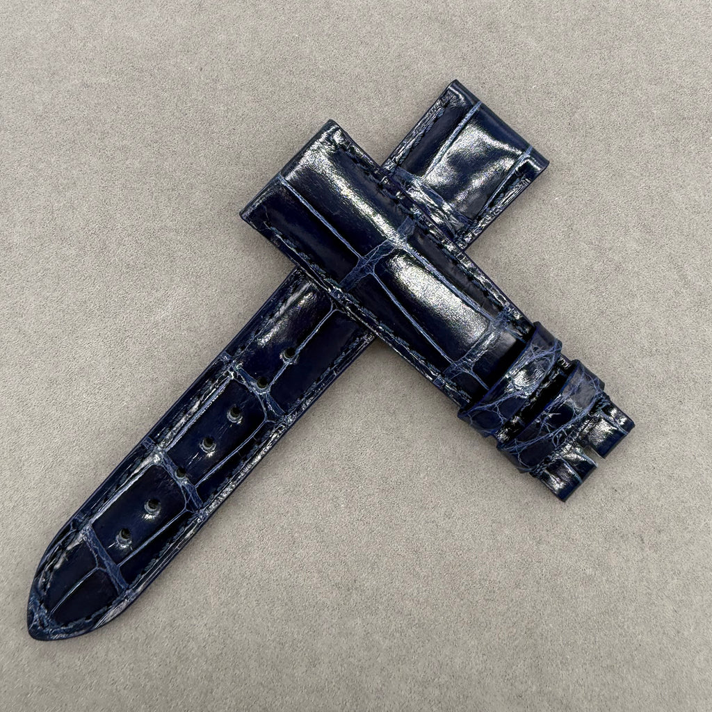 Compatible with Corum Polished ALLIGATOR Strap Pin Buckle Style Custom Strap