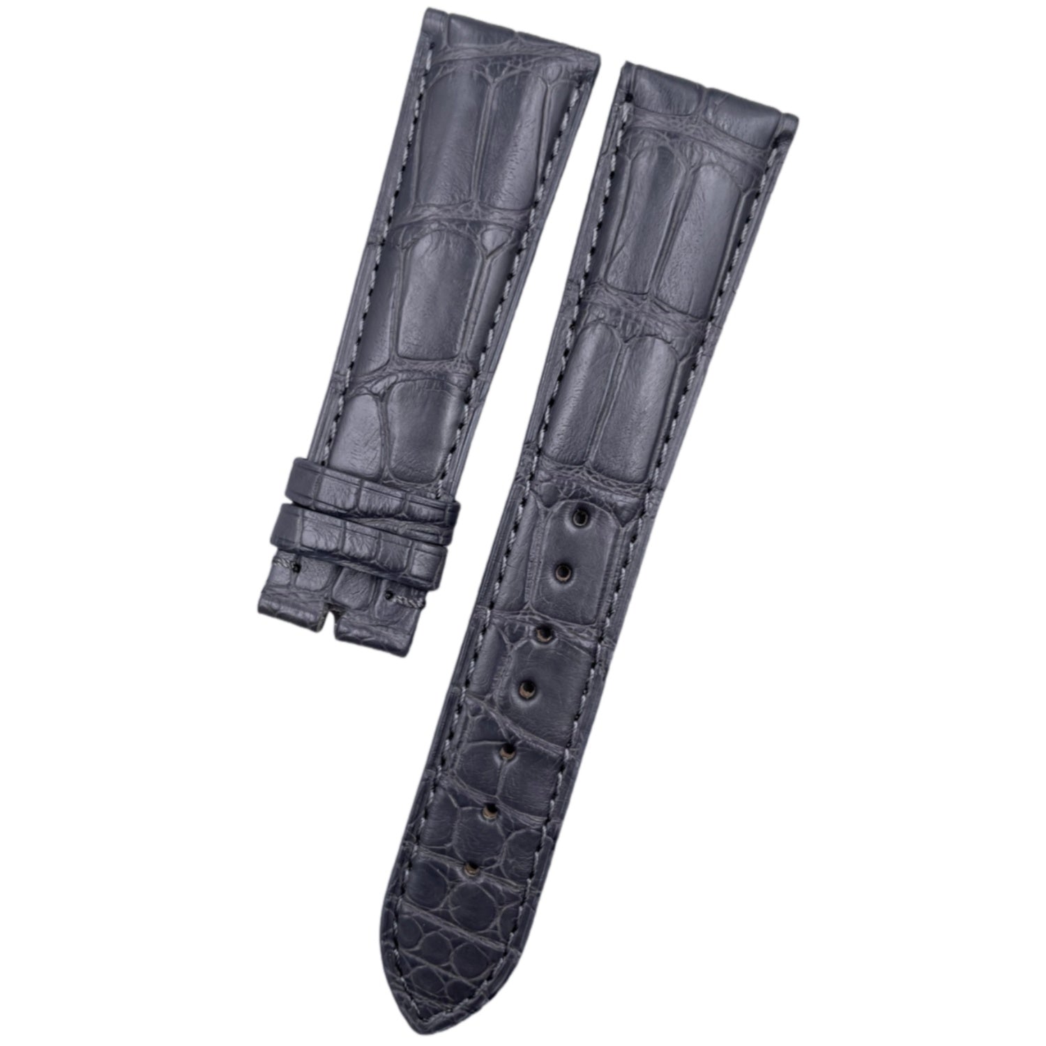 Custom Handcrafted HIGH-GLOSS BLUE ALLIGATOR Leather Strap for Patek Philippe Complications Collection 4947G