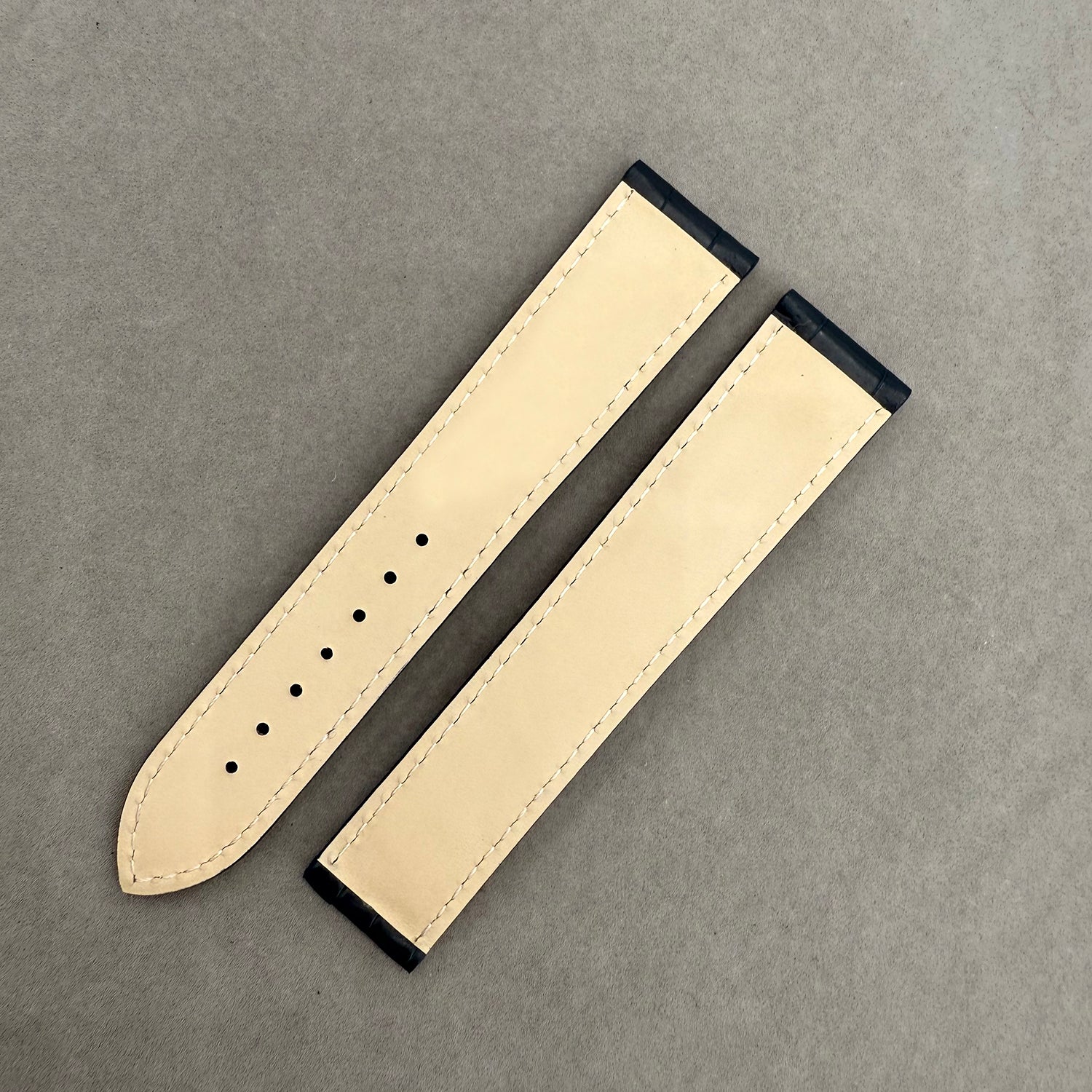 Compatible with Frederique Constant Blue ALLIGATOR Bamboo Pattern Strap Folding Style