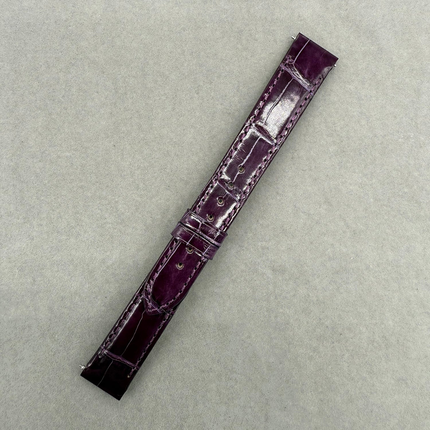 Compatible with Cartier Dumont Polished Purple ALLIGATOR Strap Handmade Custom
