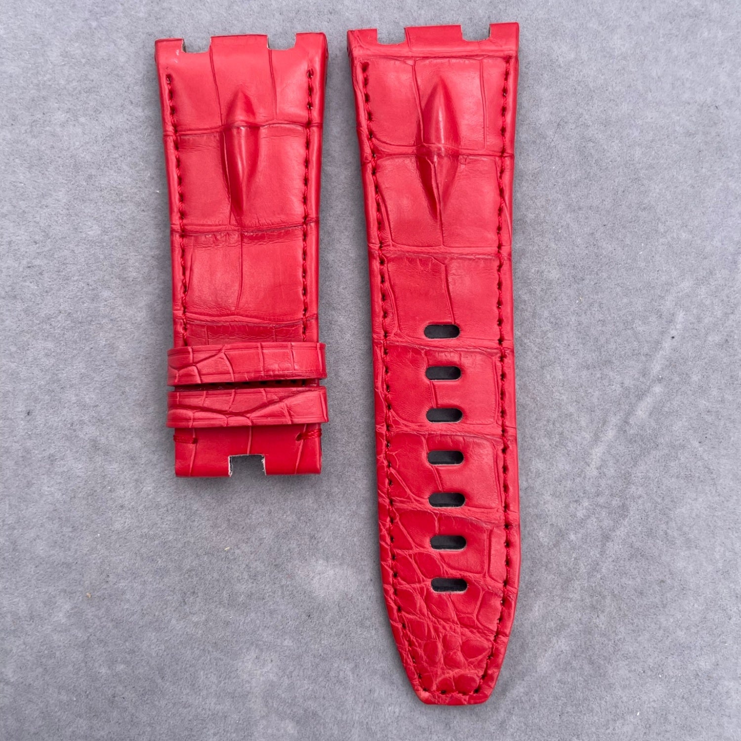 Compatible with Audemars Piguet, Crocodile Backbone Leather Watch Strap