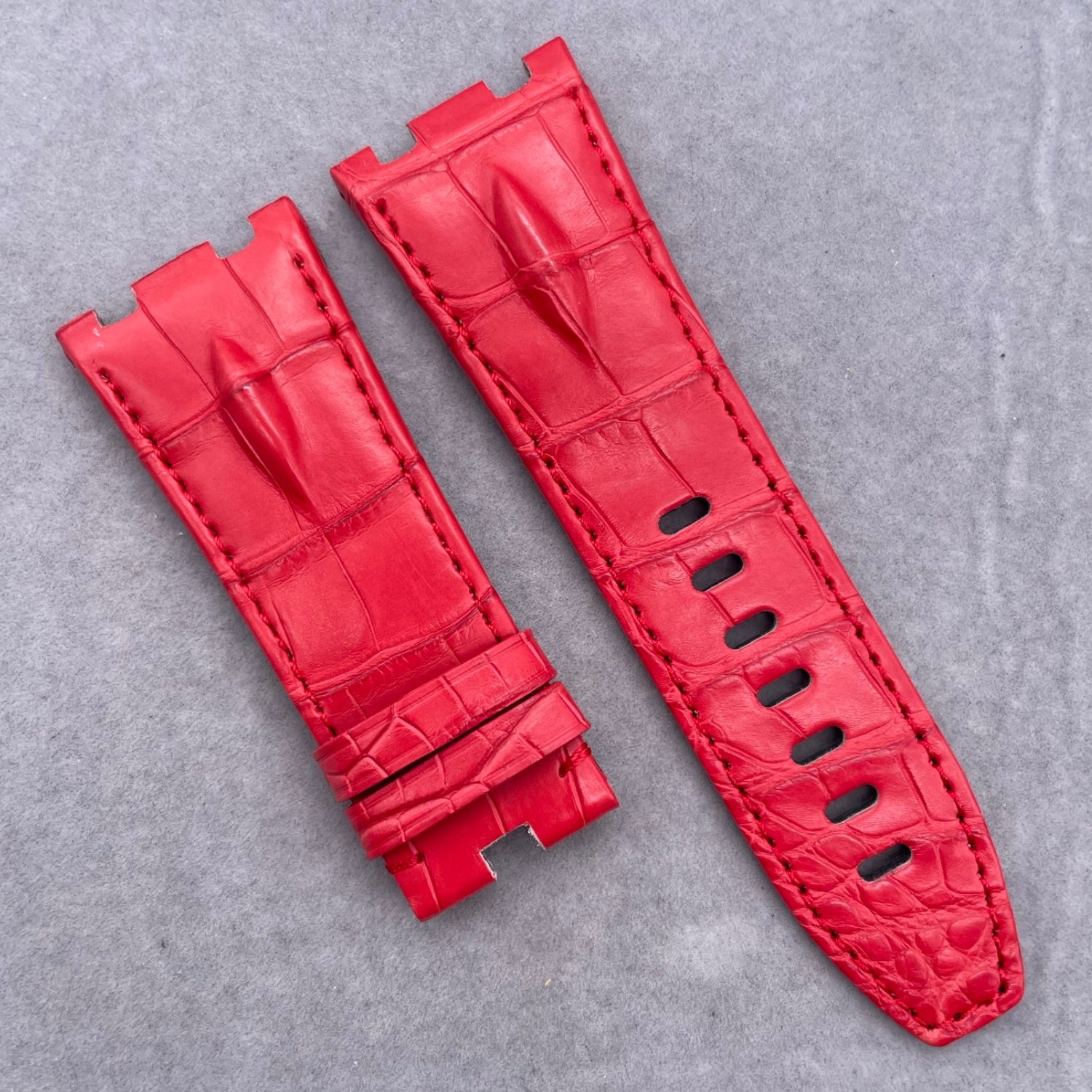 Compatible with Audemars Piguet, Crocodile Backbone Leather Watch Strap