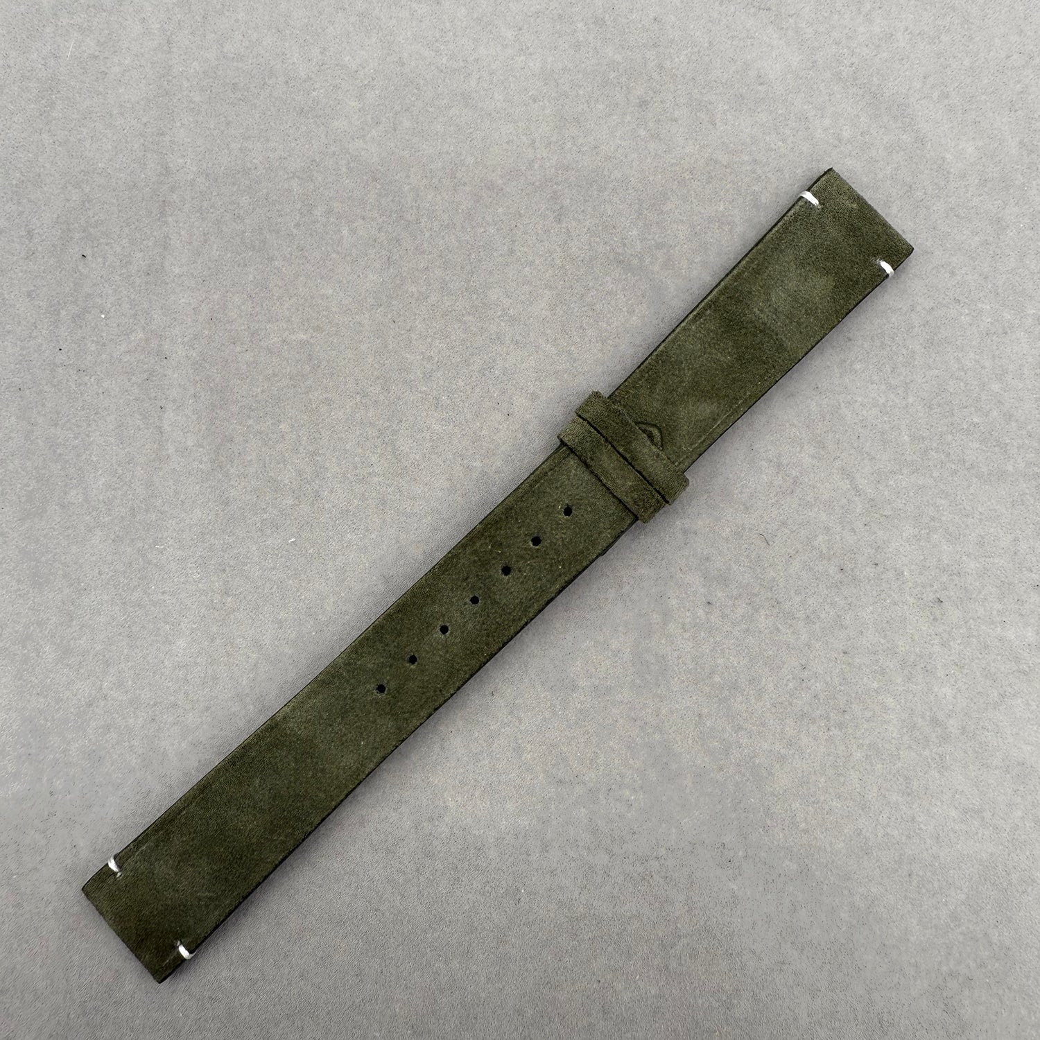 Compatible with Longines Green Vintage Matte Suede Leather Handmade Custom Strap