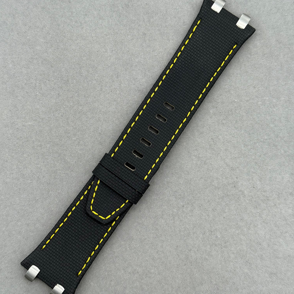 Compatible with Audemars Piguet Royal Oak 26400 Black Nylon Pattern Fluororubber Strap Handmade Custom