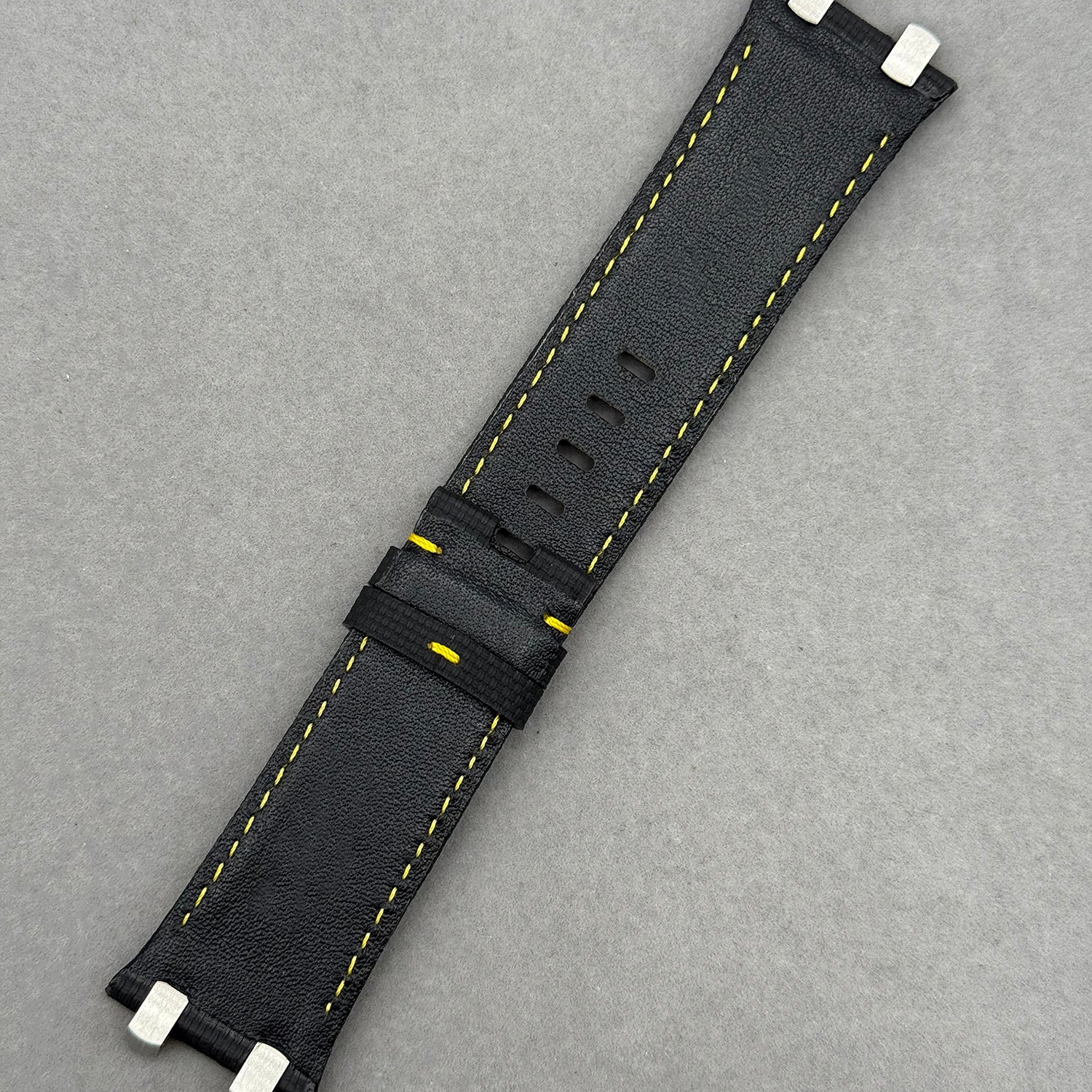 Compatible with Audemars Piguet Royal Oak 26400 Black Nylon Pattern Fluororubber Strap Handmade Custom