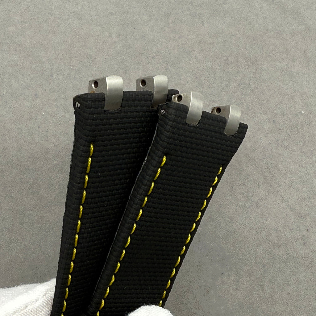 Compatible with Audemars Piguet Royal Oak 26400 Black Nylon Pattern Fluororubber Strap Handmade Custom