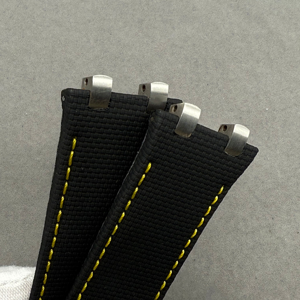 Compatible with Audemars Piguet Royal Oak 26400 Black Nylon Pattern Fluororubber Strap Handmade Custom