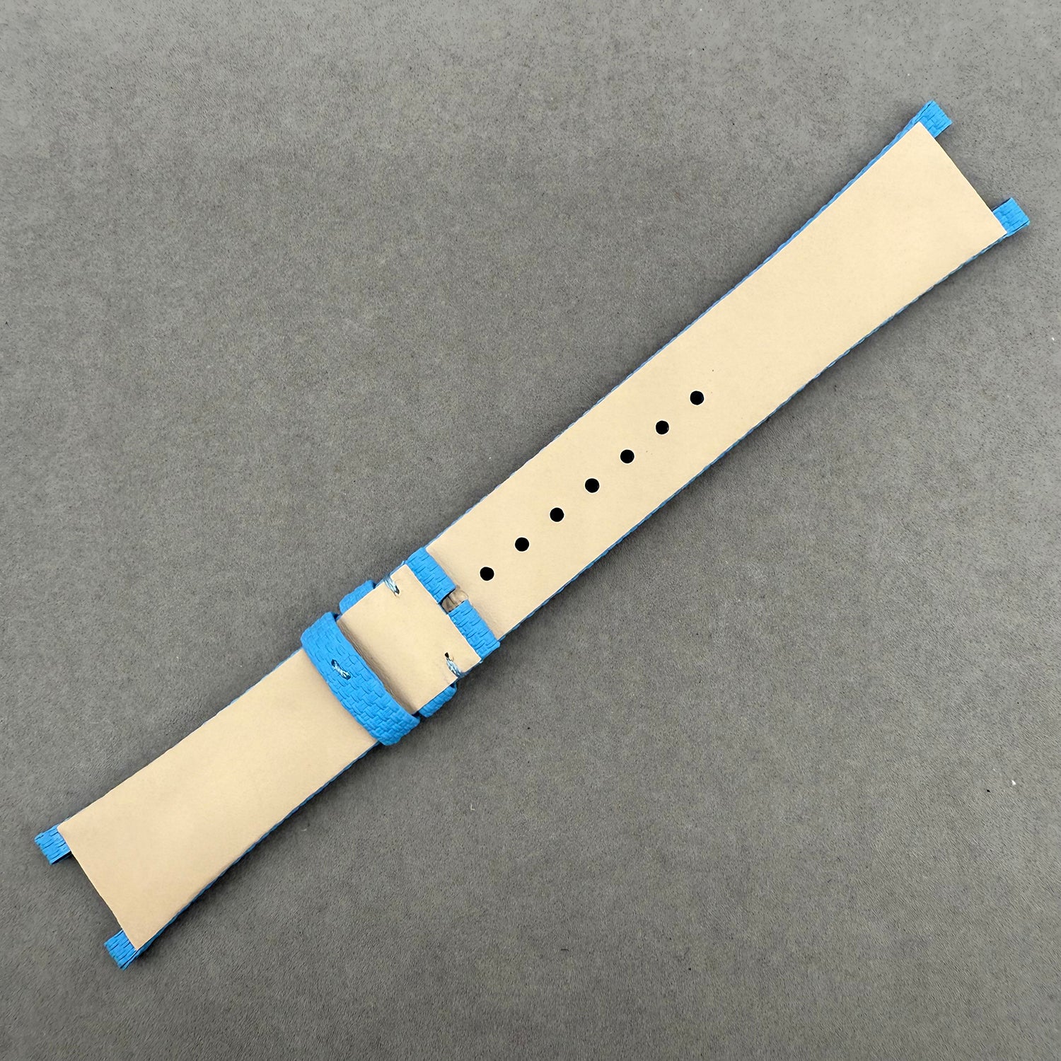 Compatible with Patek Philippe Calatrava 7010 Blue Nylon Pattern Fluororubber Strap