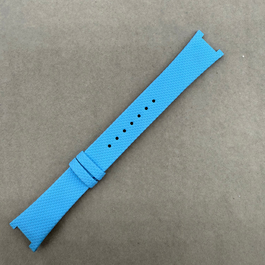 Compatible with Patek Philippe Calatrava 7010 Blue Nylon Pattern Fluororubber Strap