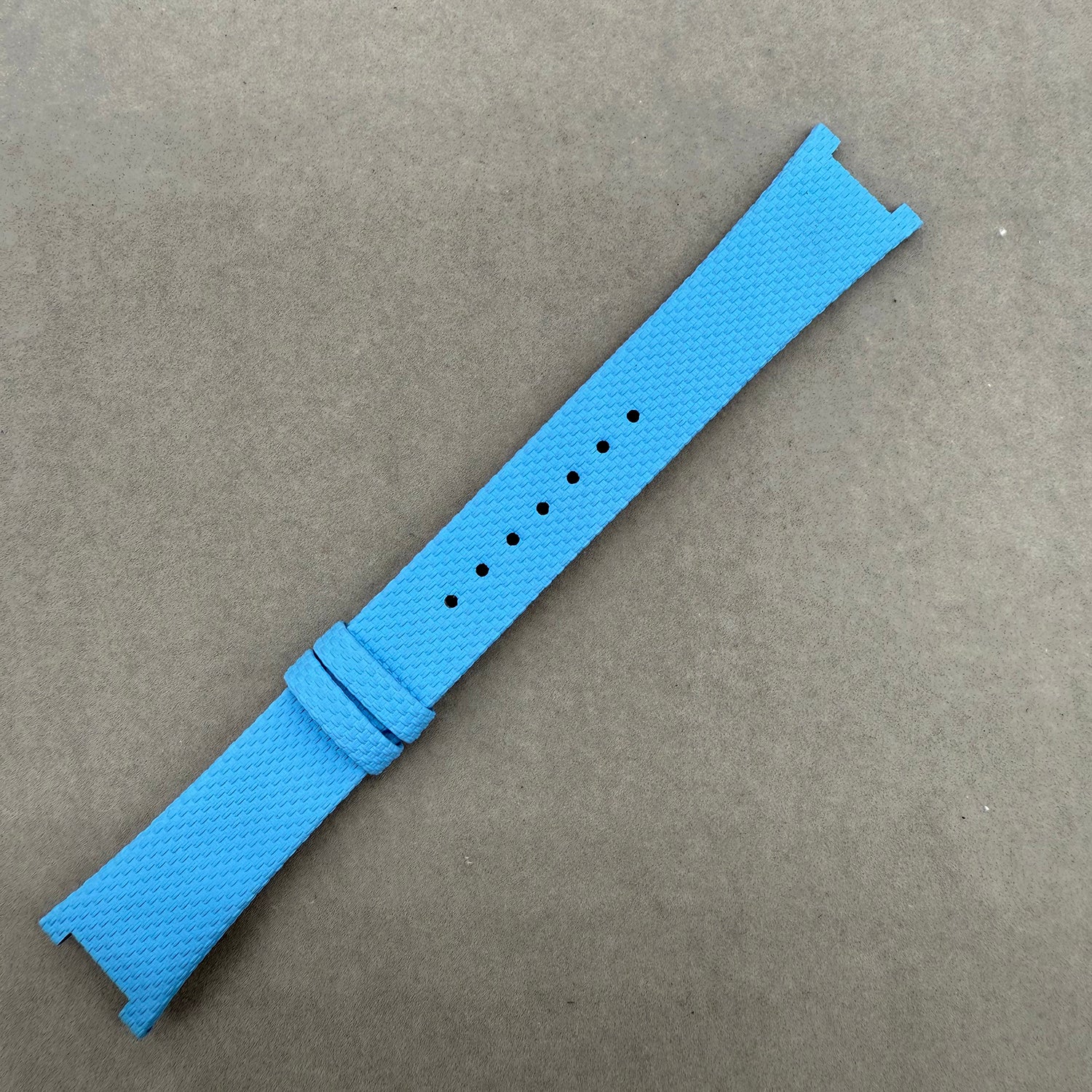 Compatible with Patek Philippe Calatrava 7010 Blue Nylon Pattern Fluororubber Strap