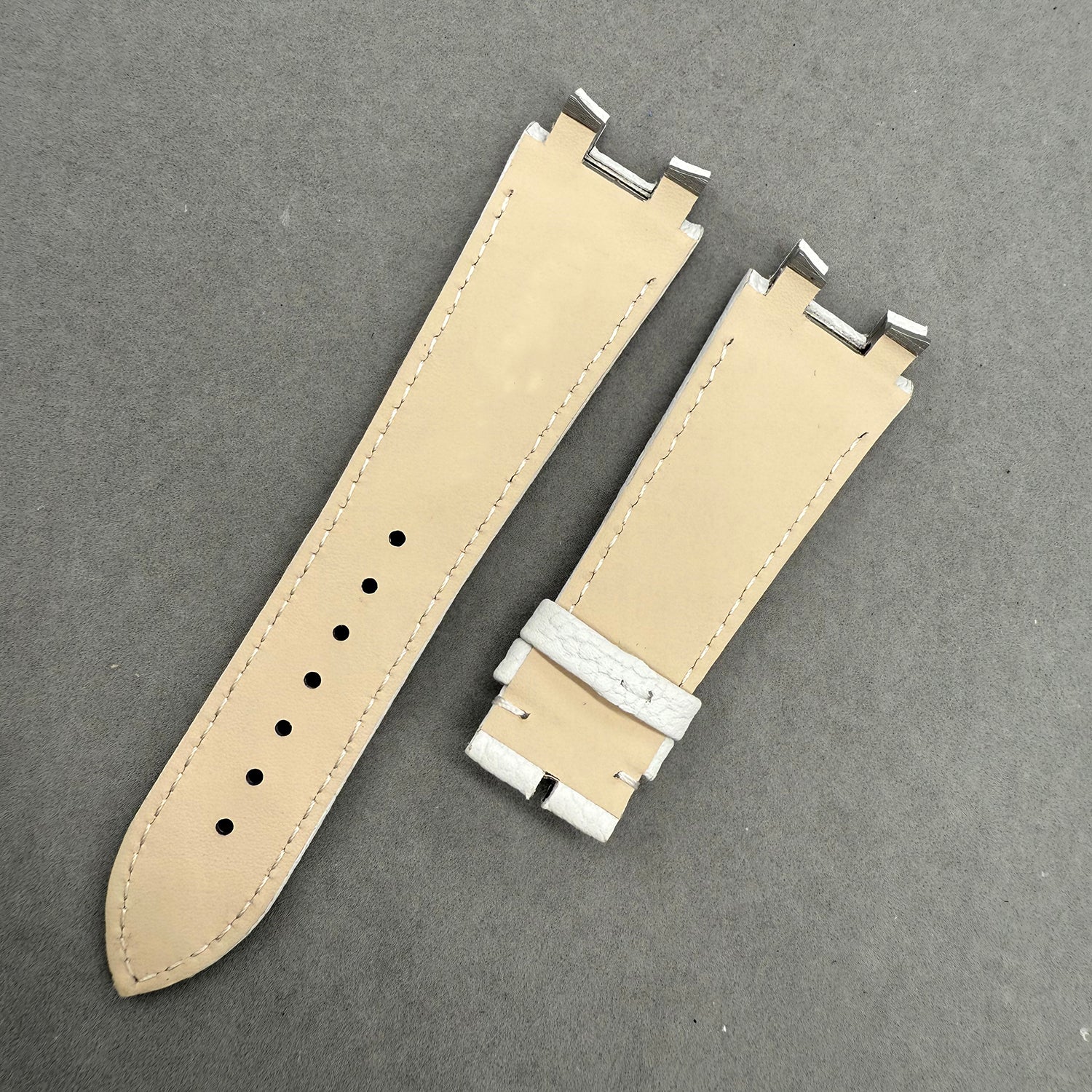 Compatible with Ulysse Nardin BLAST 243/246 White Calf Leather Strap Handmade Custom Strap