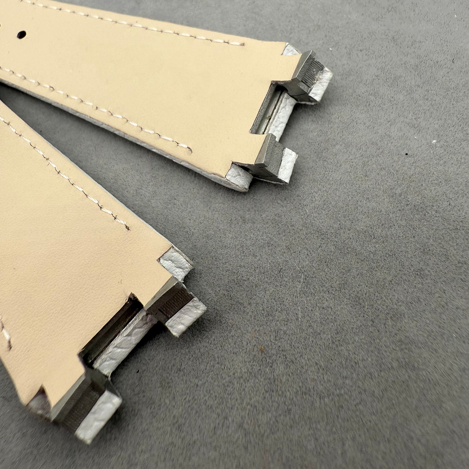 Compatible with Ulysse Nardin BLAST 243/246 White Calf Leather Strap Handmade Custom Strap
