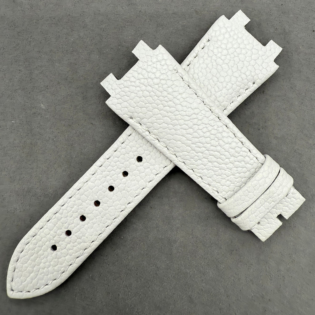 Compatible with Ulysse Nardin BLAST 243/246 White Calf Leather Strap Handmade Custom Strap