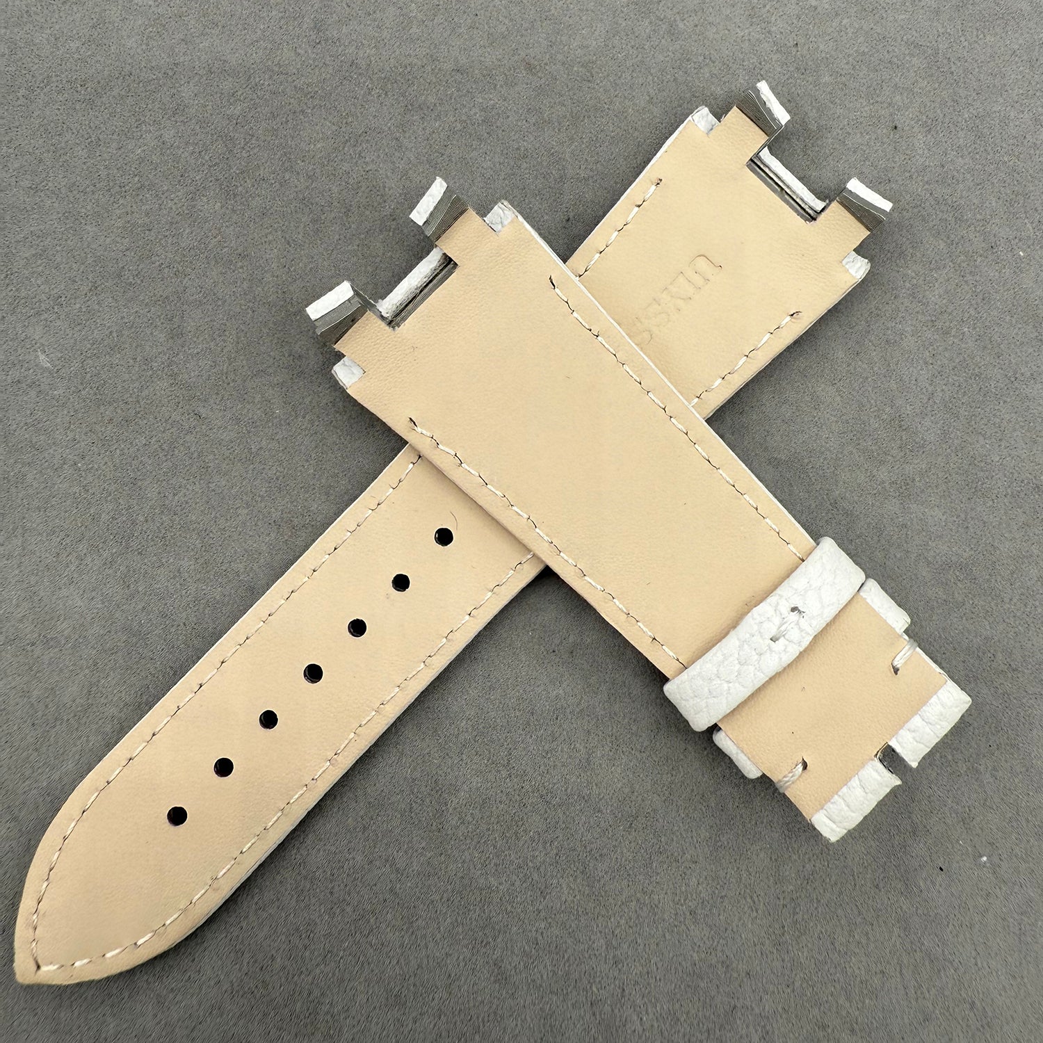 Compatible with Ulysse Nardin BLAST 243/246 White Calf Leather Strap Handmade Custom Strap