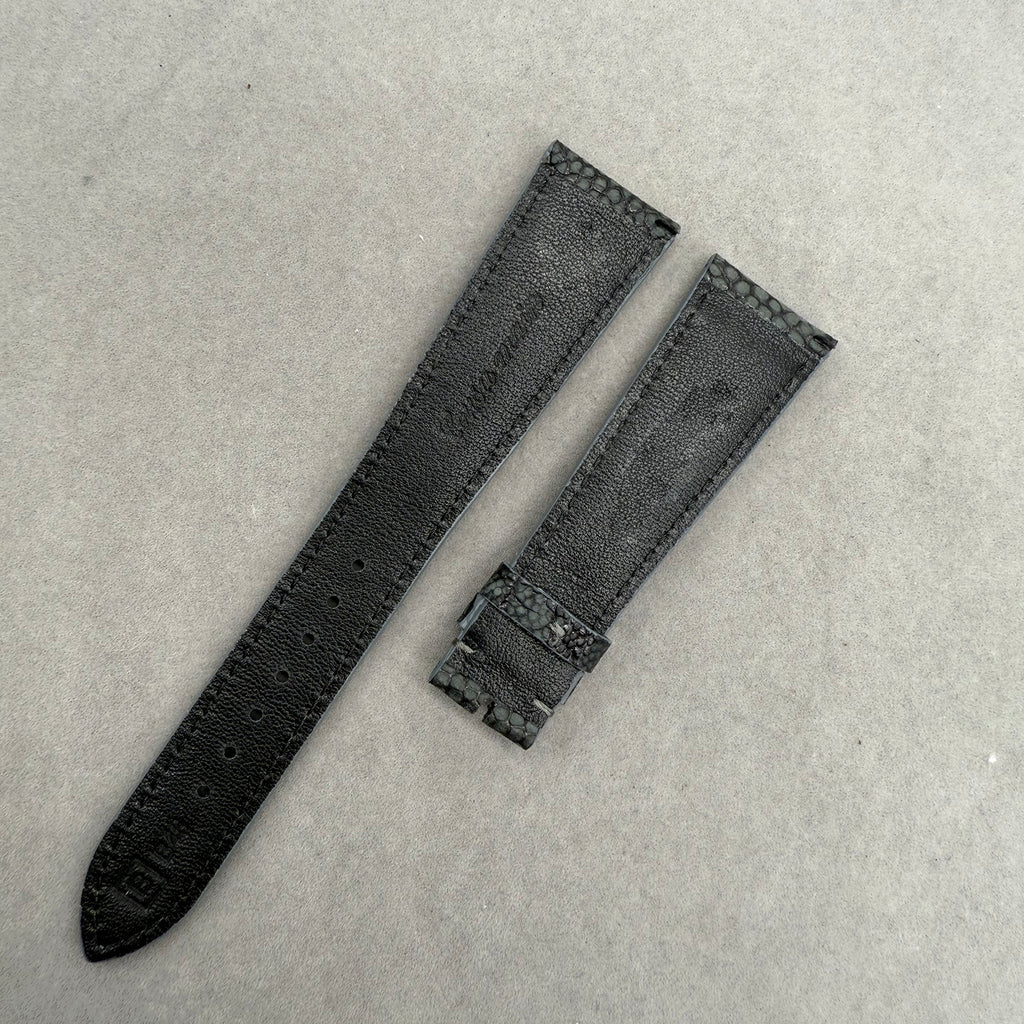 Compatible with Patek Philippe Dark Grey Ostrich Leather Strap Handmade Custom Strap