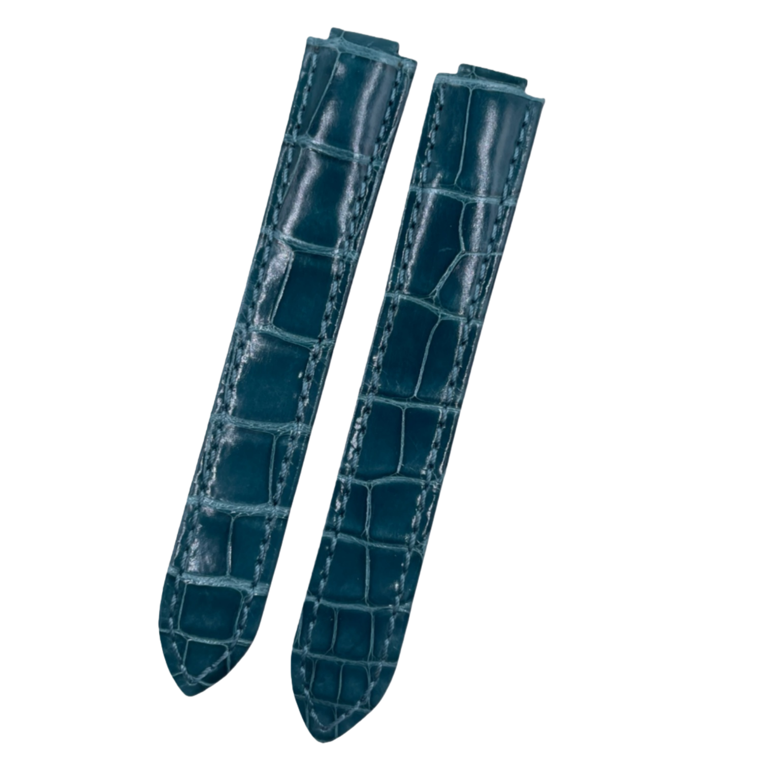 Fits Cartier Ballon Bleu WSBB0038 Blue Double-Sided ALLIGATOR Handmade Custom Genuine Leather Watch Strap