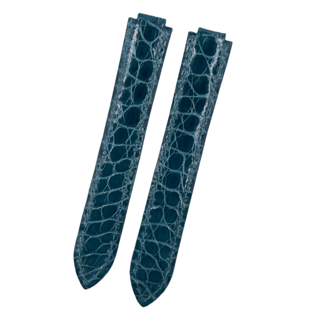 Fits Cartier Ballon Bleu WSBB0038 Blue Double-Sided ALLIGATOR Handmade Custom Genuine Leather Watch Strap