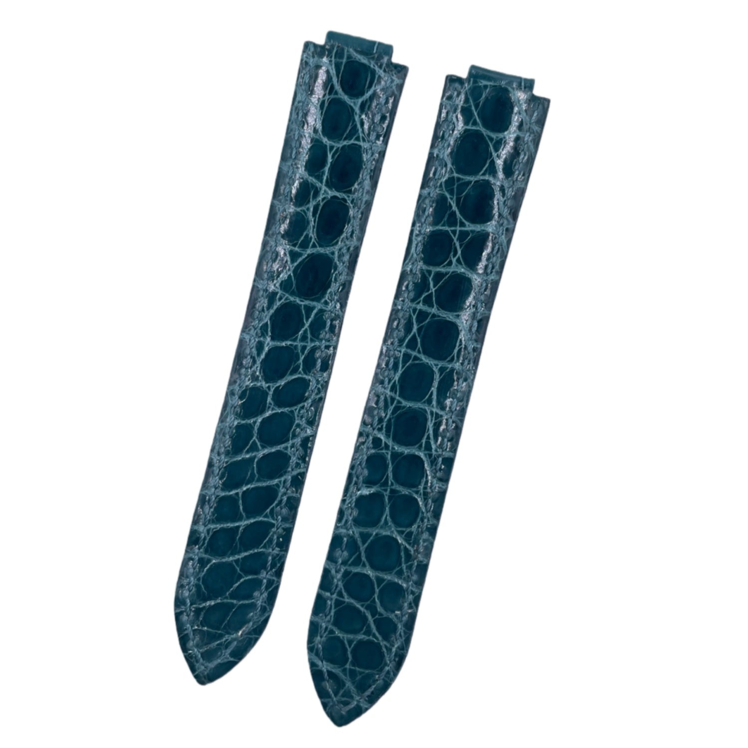 Fits Cartier Ballon Bleu WSBB0038 Blue Double-Sided ALLIGATOR Handmade Custom Genuine Leather Watch Strap