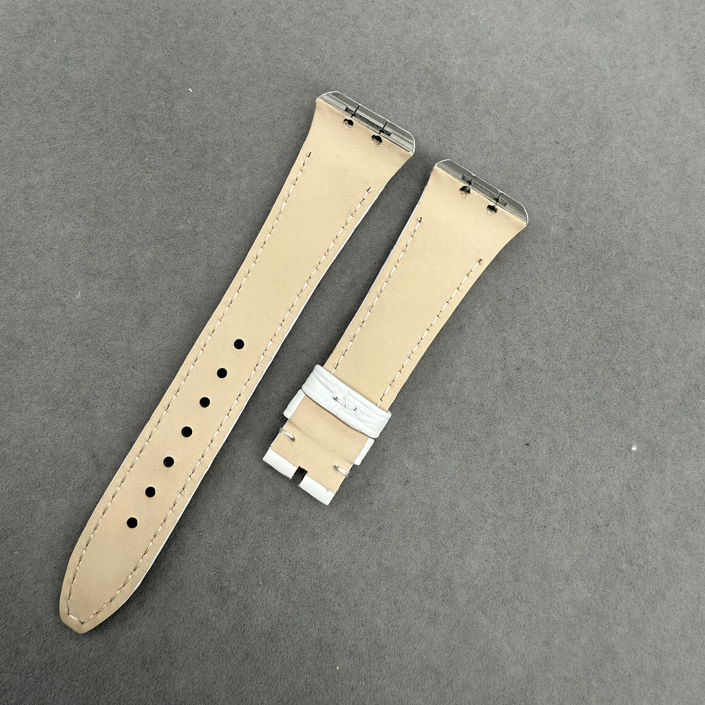 Compatible with Franck Muller V32 White ALLIGATOR Strap Handmade Custom Strap