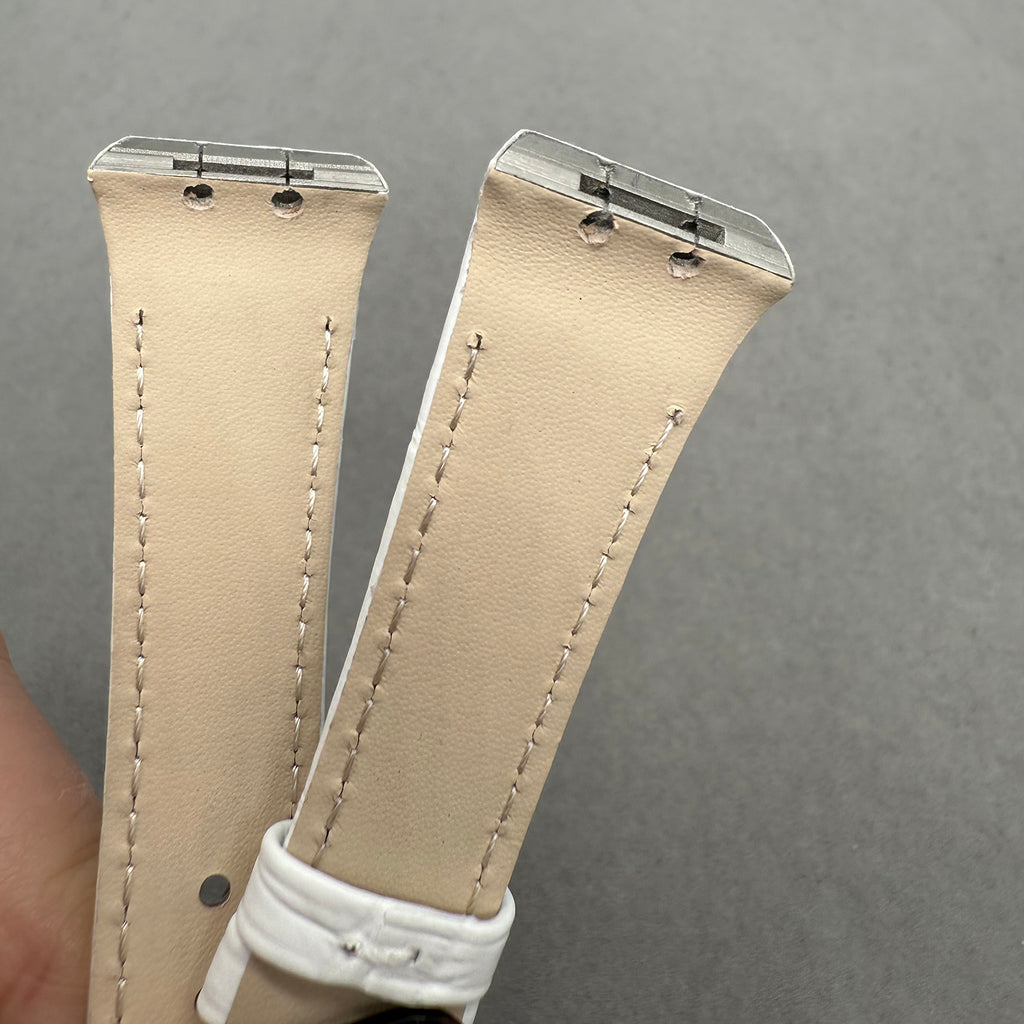 Compatible with Franck Muller V32 White ALLIGATOR Strap Handmade Custom Strap
