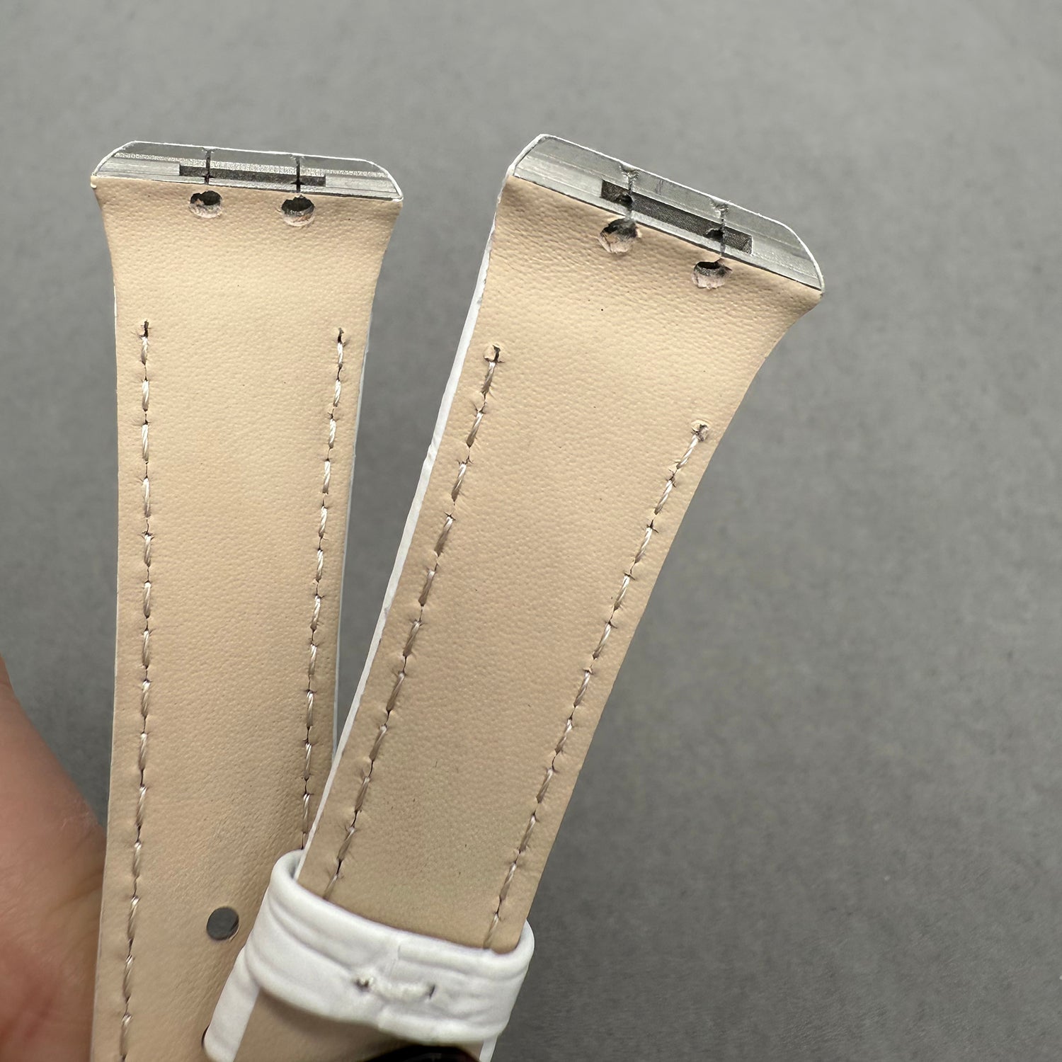 Compatible with Franck Muller V32 White ALLIGATOR Strap Handmade Custom Strap
