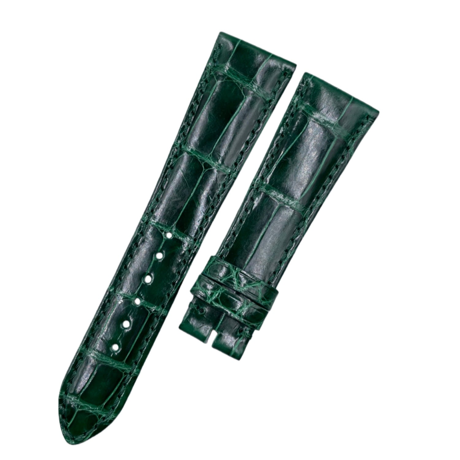 Custom Handcrafted OLIVE GREEN ALLIGATOR Leather Strap for Patek Philippe Complications Collection 4947G