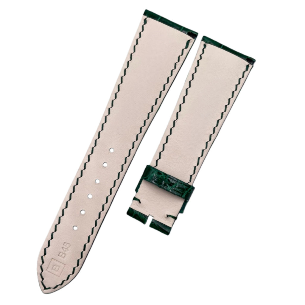 Custom Handcrafted OLIVE GREEN ALLIGATOR Leather Strap for Patek Philippe Complications Collection 4947G