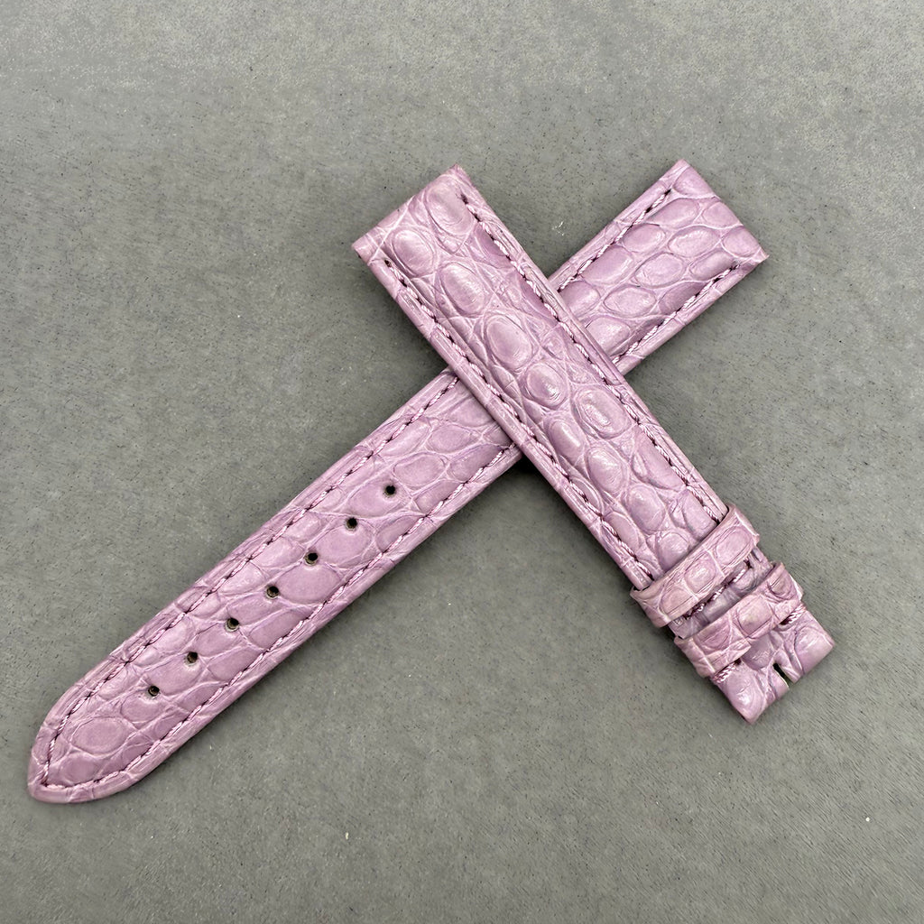 Compatible with Cartier Tank Purple Circular Pattern ALLIGATOR Strap