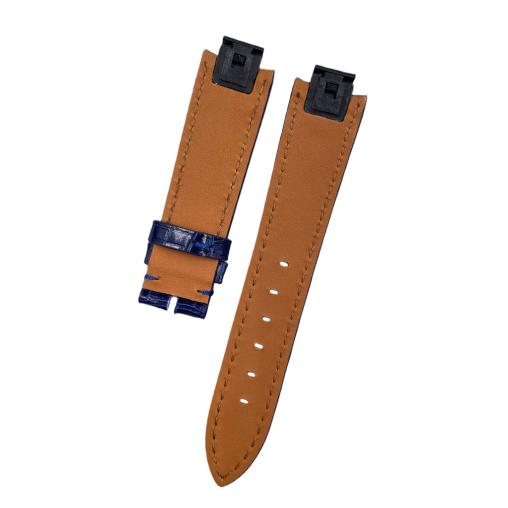 Fits LV Smart Watch ALLIGATOR Handmade Custom Genuine Leather Quick-Release Watch Strap
