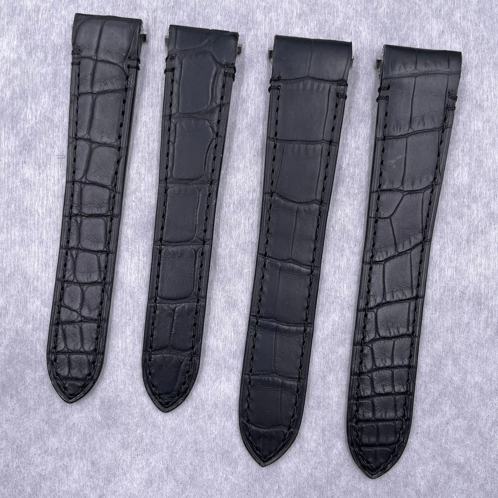 Fits Cartier Santos Series WJSA0013 Deep Brown Matelassé Leather Quick-Release Foldover Handmade Watch Strap