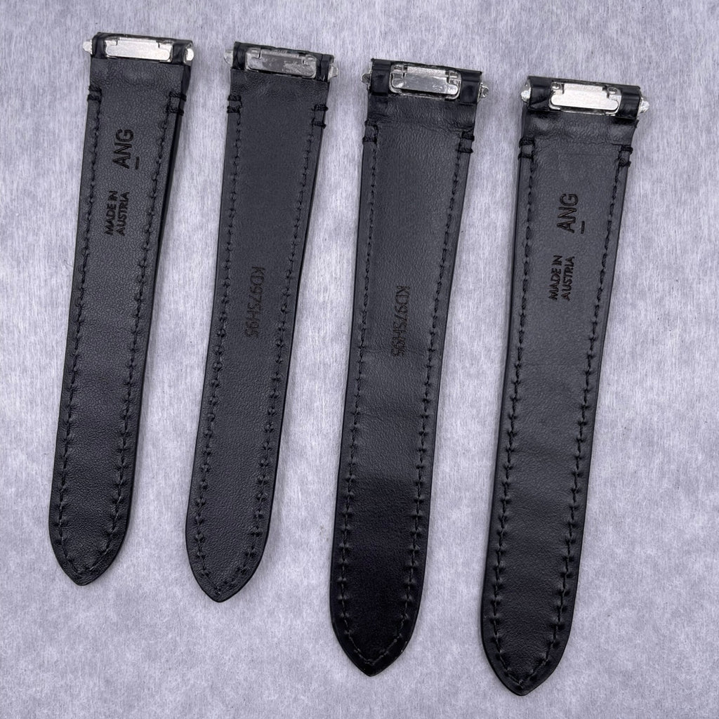 Fits Cartier Santos Series WJSA0013 Deep Brown Matelassé Leather Quick-Release Foldover Handmade Watch Strap