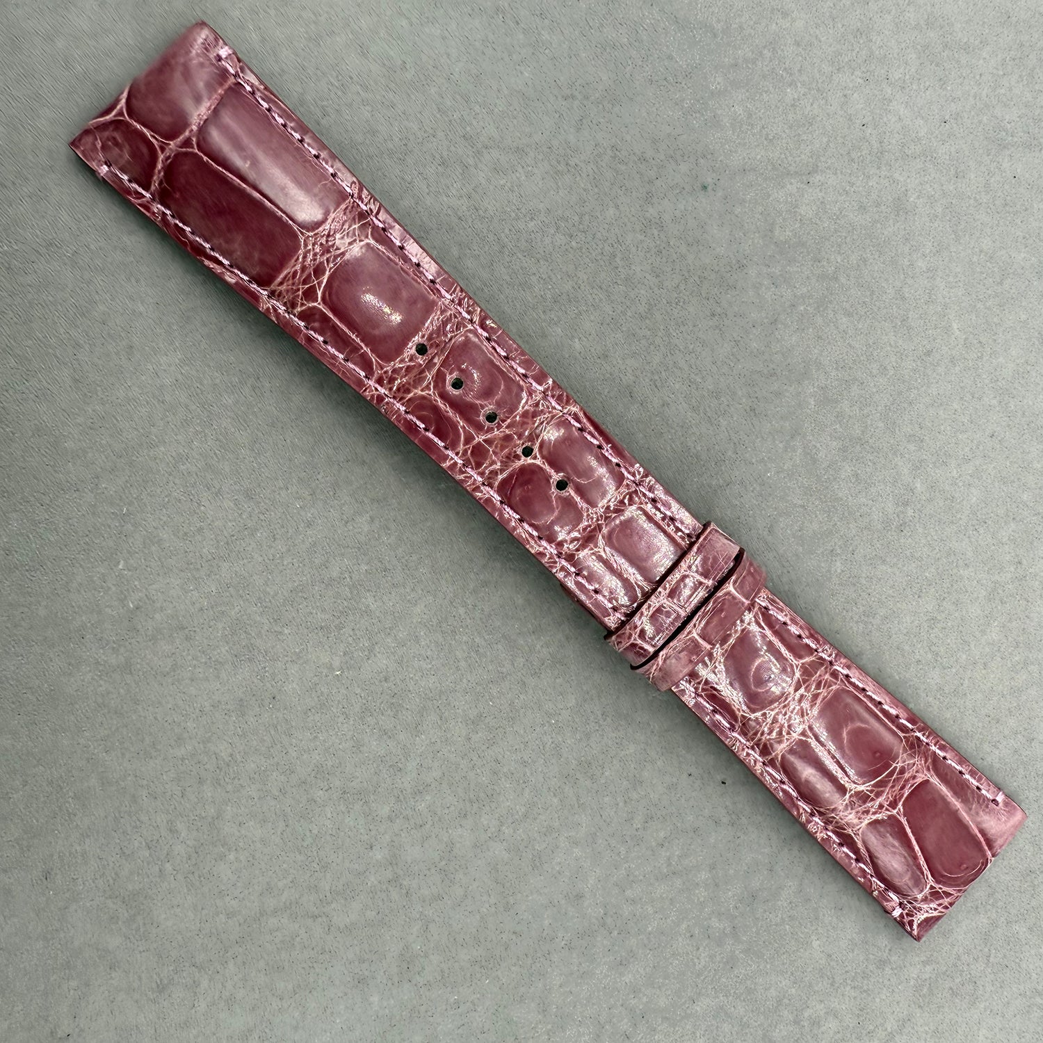 Compatible with Gucci Purple ALLIGATOR Bamboo Pattern Strap Handmade Custom