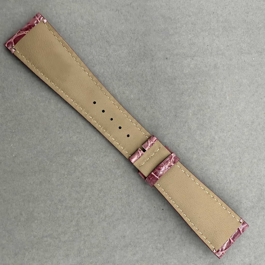 Compatible with Gucci Purple ALLIGATOR Bamboo Pattern Strap Handmade Custom