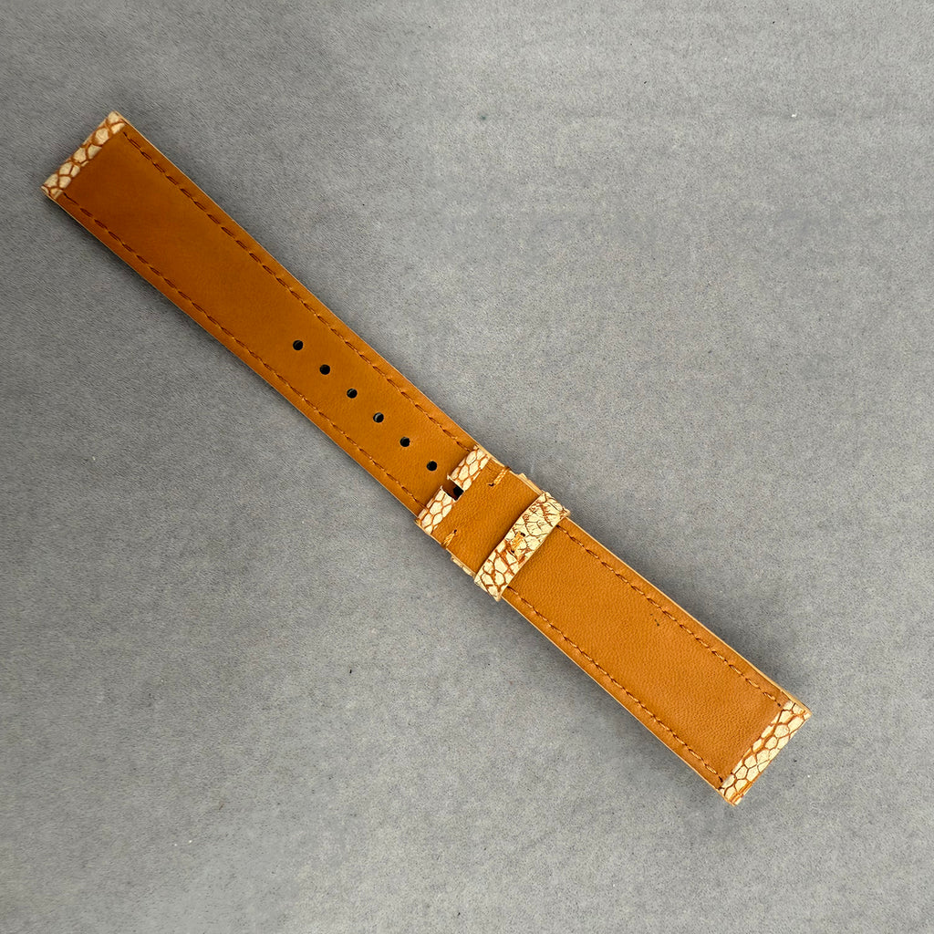 Sand Gold Ostrich Leather Custom Strap