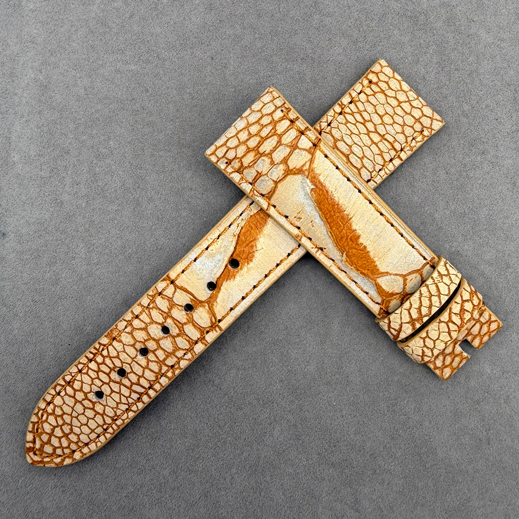 Sand Gold Ostrich Leather Custom Strap