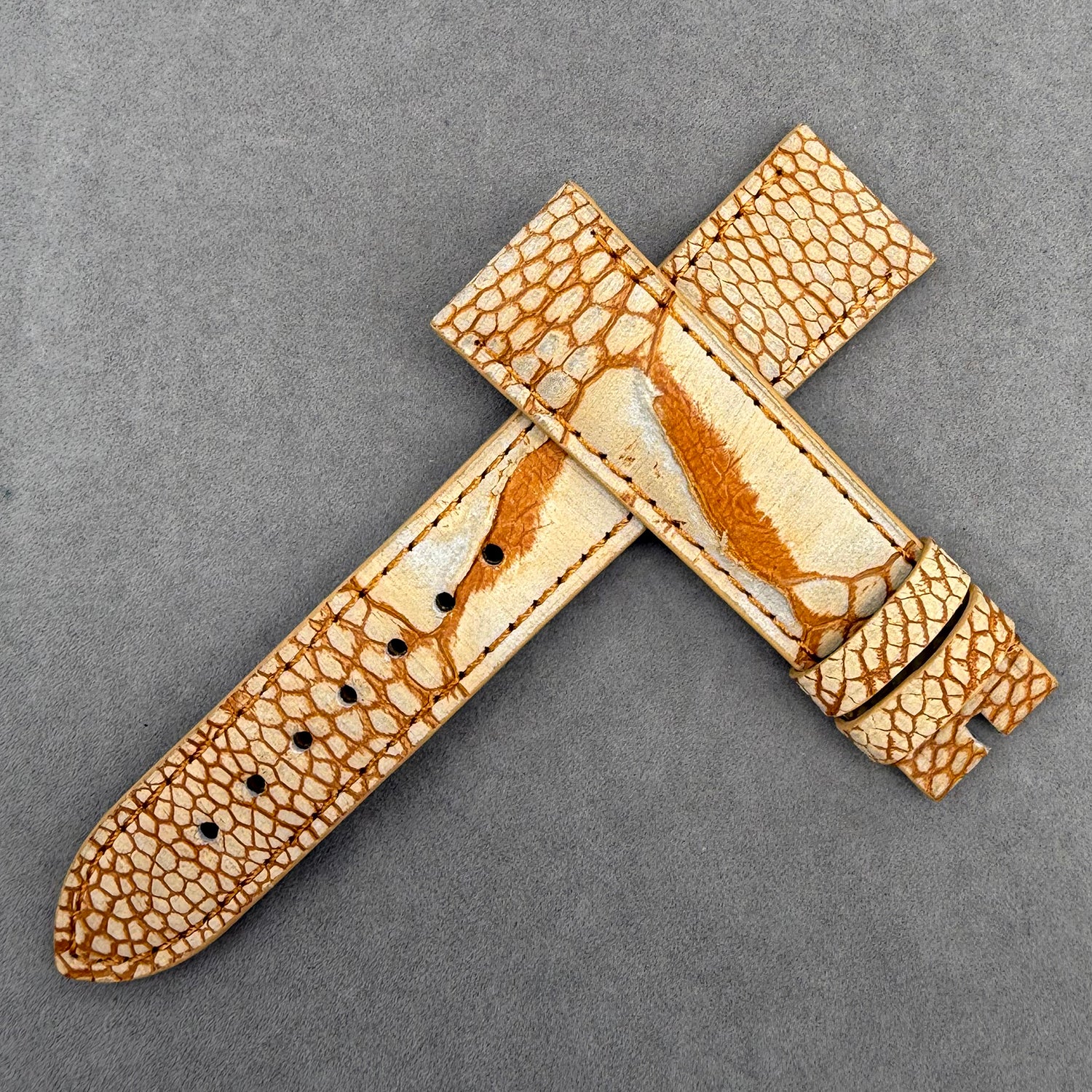 Sand Gold Ostrich Leather Custom Strap