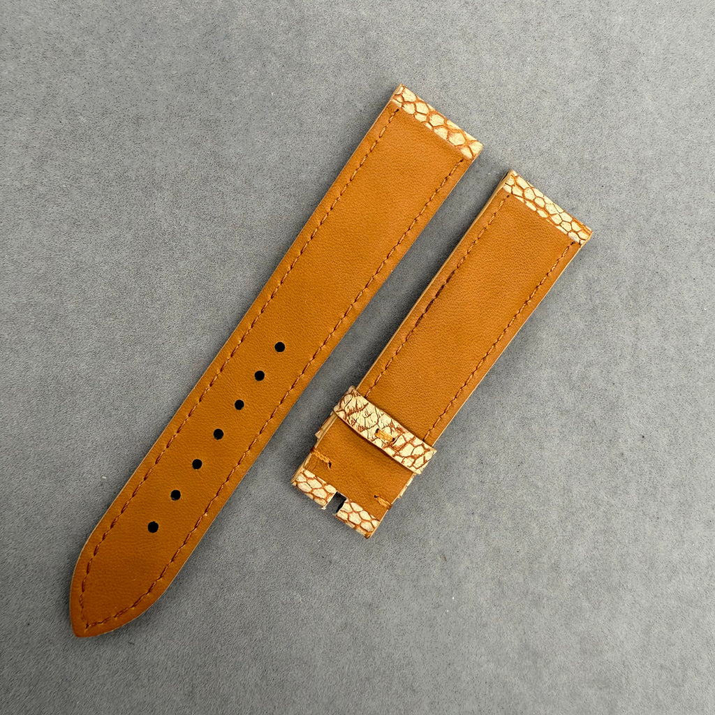 Sand Gold Ostrich Leather Custom Strap