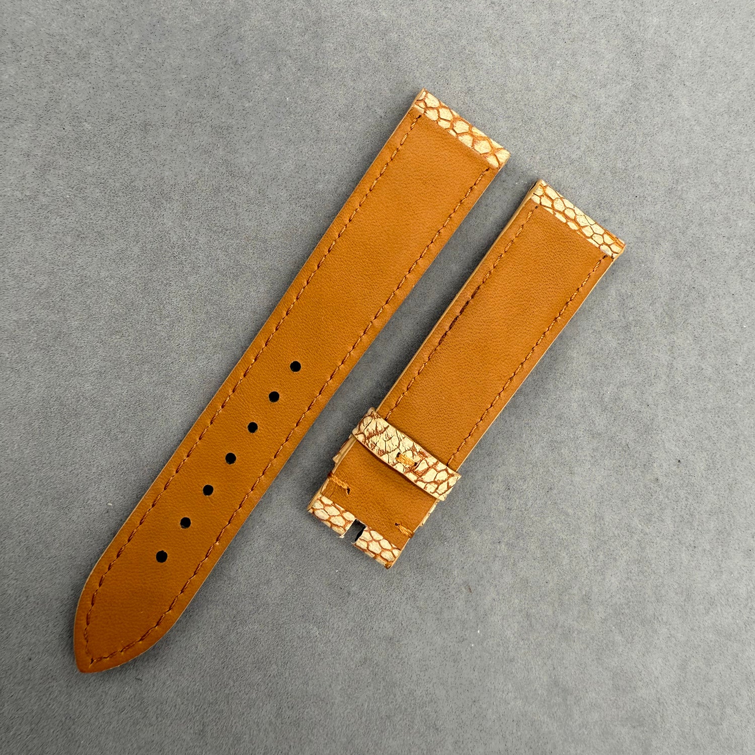 Sand Gold Ostrich Leather Custom Strap