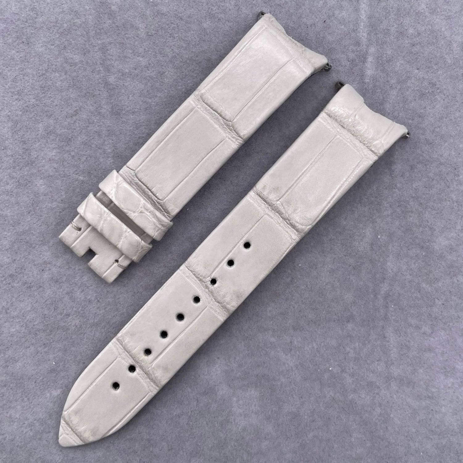 Alligator Leather Watch Strap for Piaget Limelight Gala 69 Series G0A41260 - Light Grey