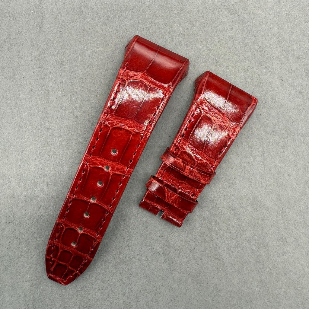 Fits Franck Muller V32 Glossy ALLIGATOR Leather Watch Strap