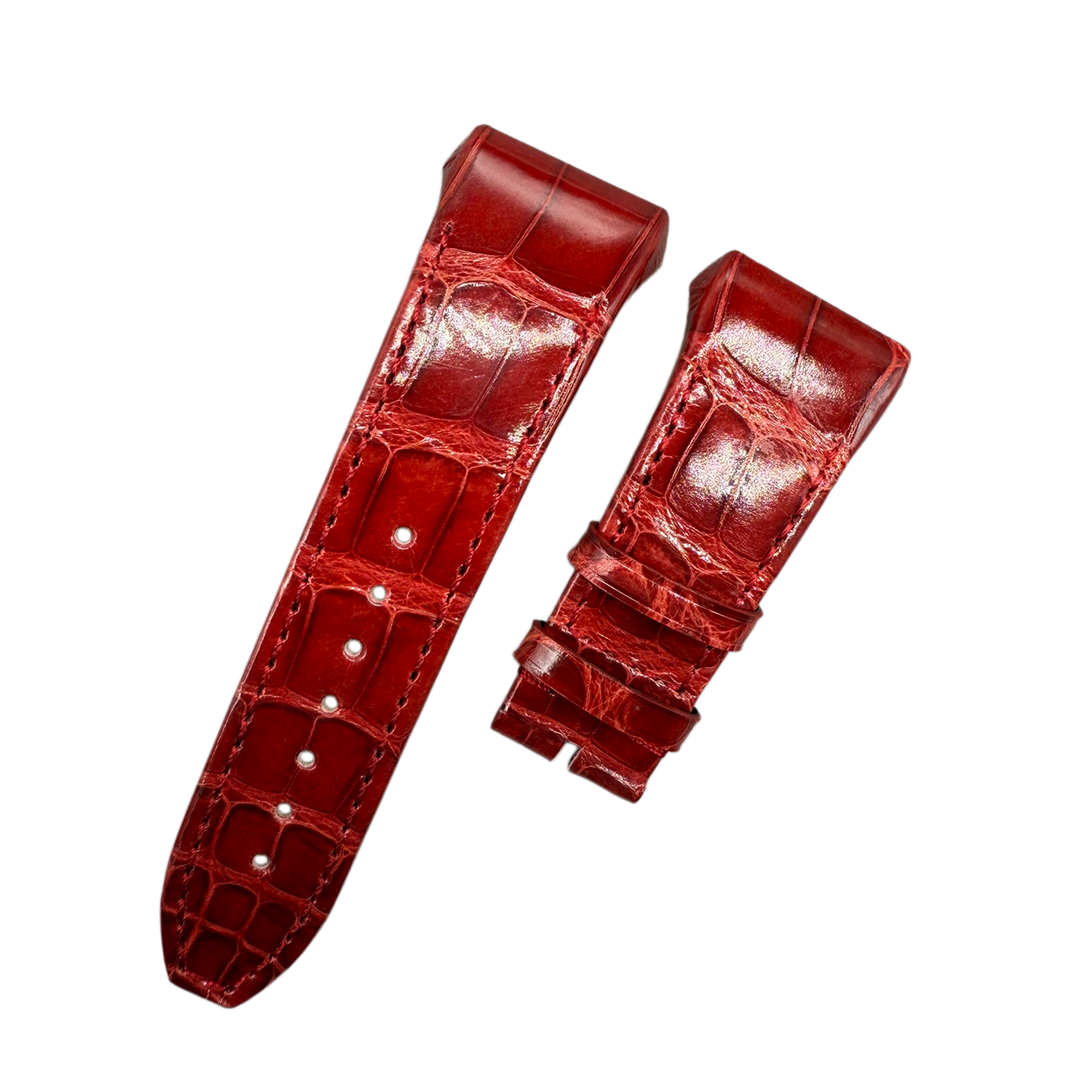 Fits Franck Muller V32 Glossy ALLIGATOR Leather Watch Strap