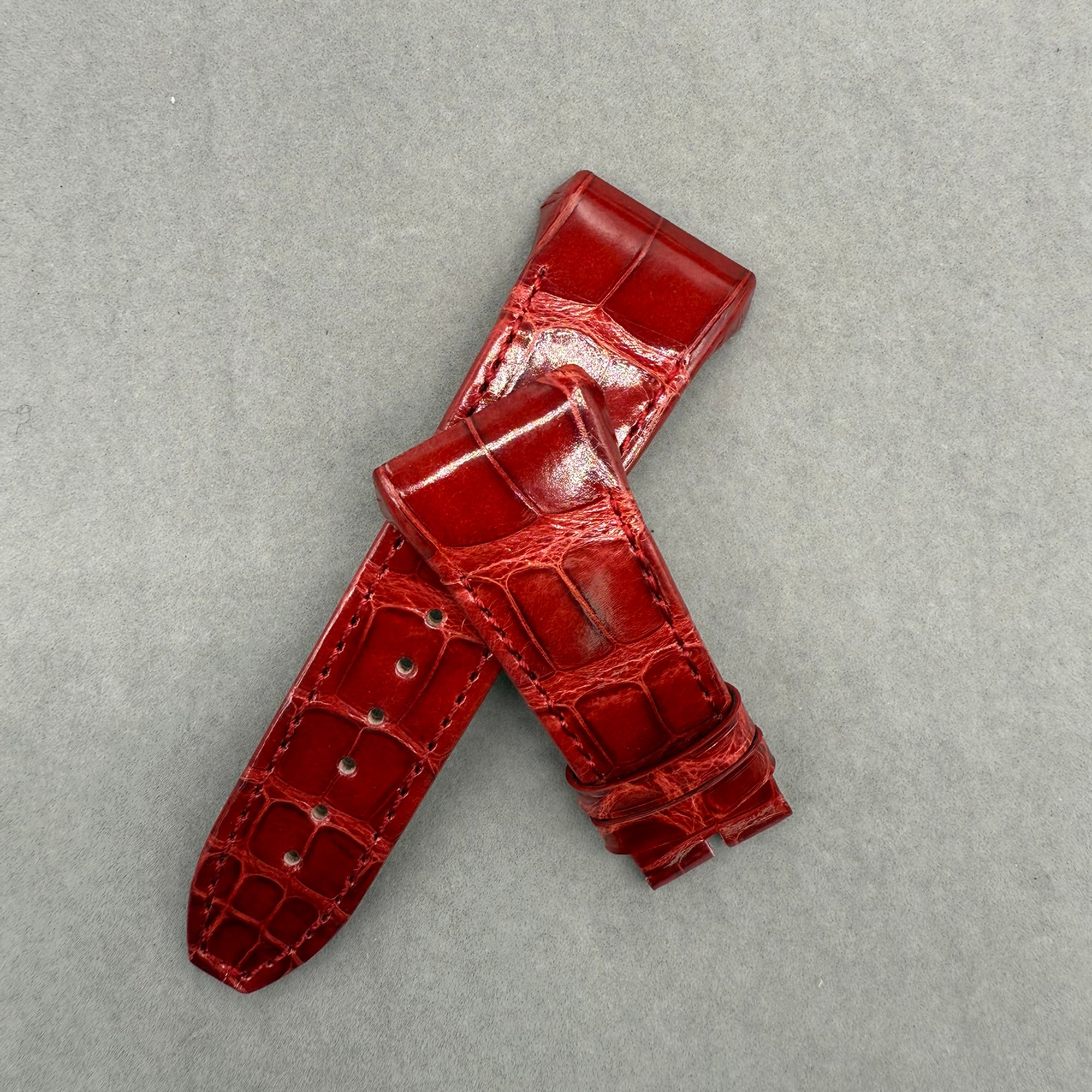 Fits Franck Muller V32 Glossy ALLIGATOR Leather Watch Strap