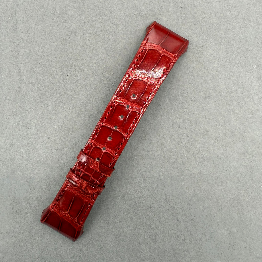 Fits Franck Muller V32 Glossy ALLIGATOR Leather Watch Strap