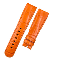 Compatible with Corum Bubble Orange Crocodile Leather WatchStrap