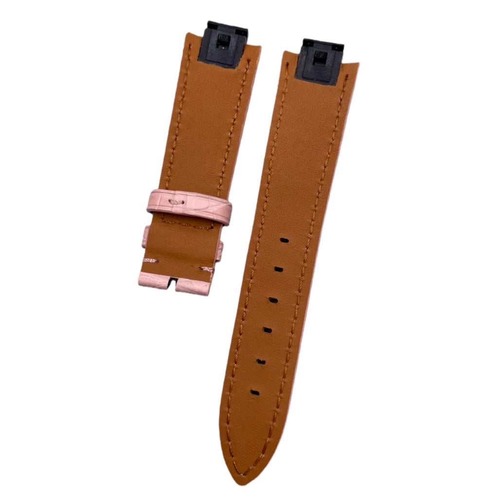 Fits LV Smart Watch ALLIGATOR Handmade Custom Genuine Leather Quick-Release Watch Strap