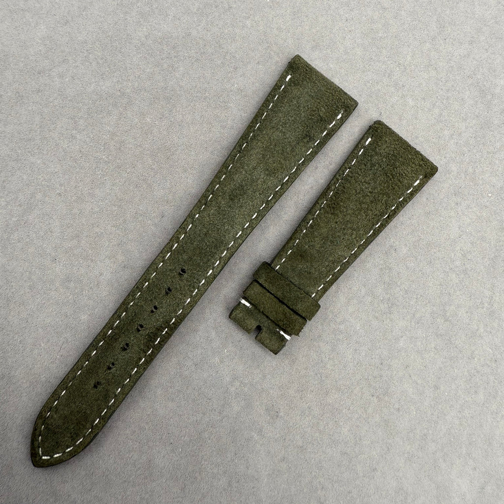 Fits Patek Philippe Olive Green Suede Watch Strap