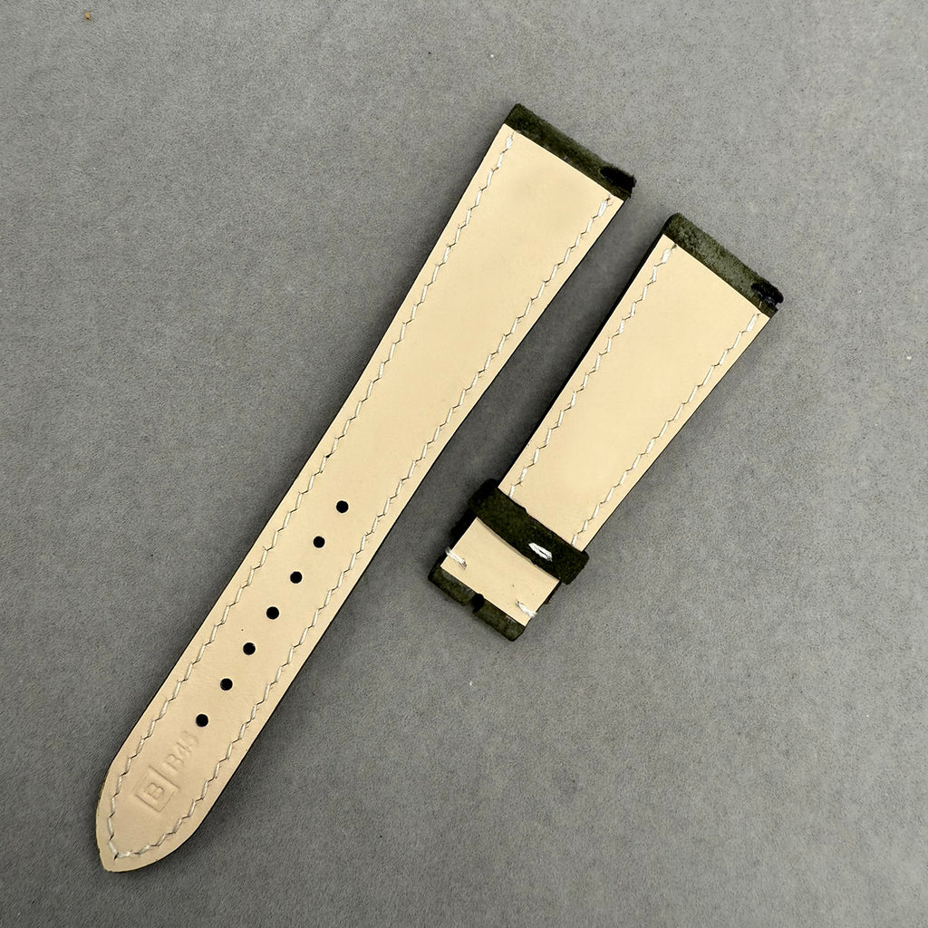 Fits Patek Philippe Olive Green Suede Watch Strap