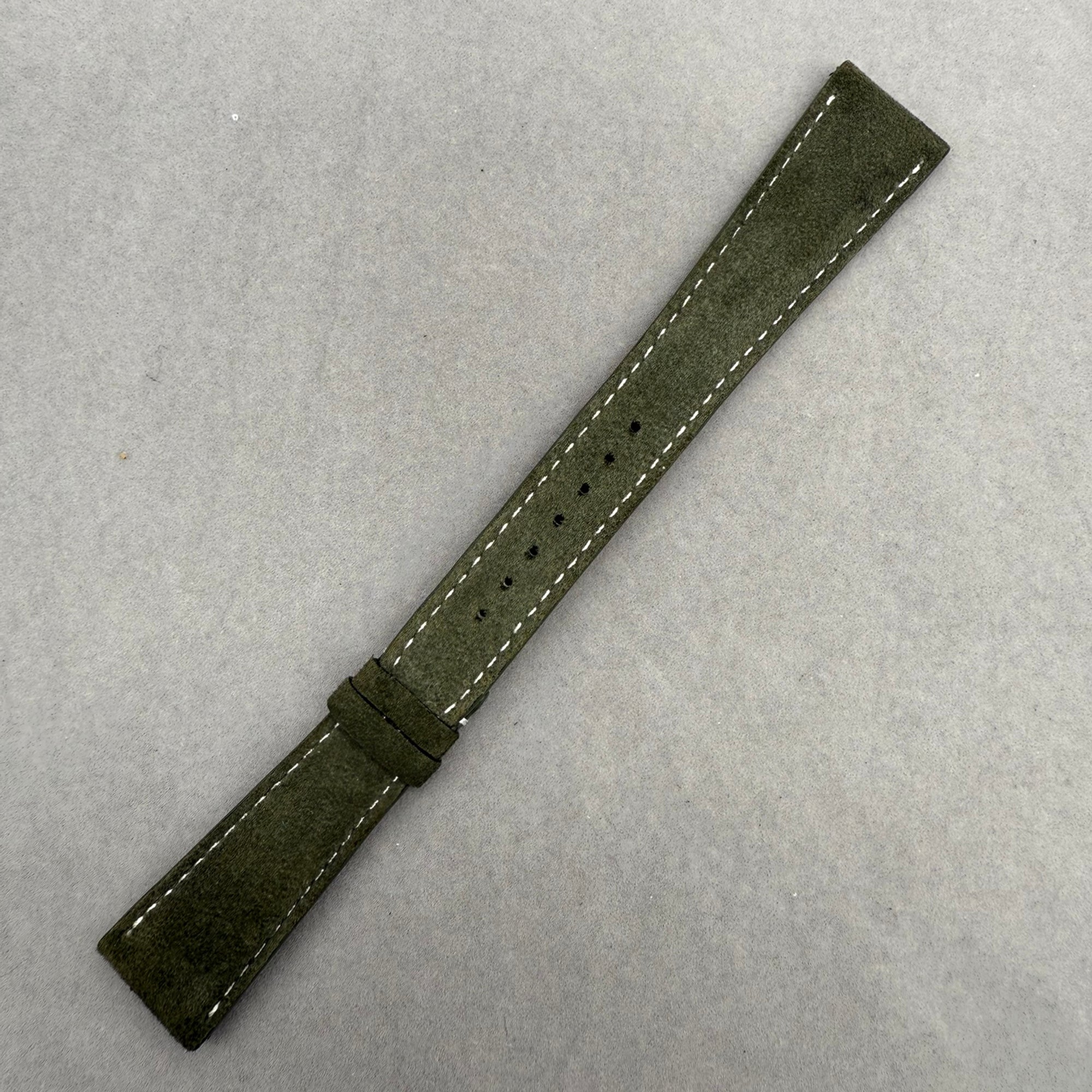 Fits Patek Philippe Olive Green Suede Watch Strap